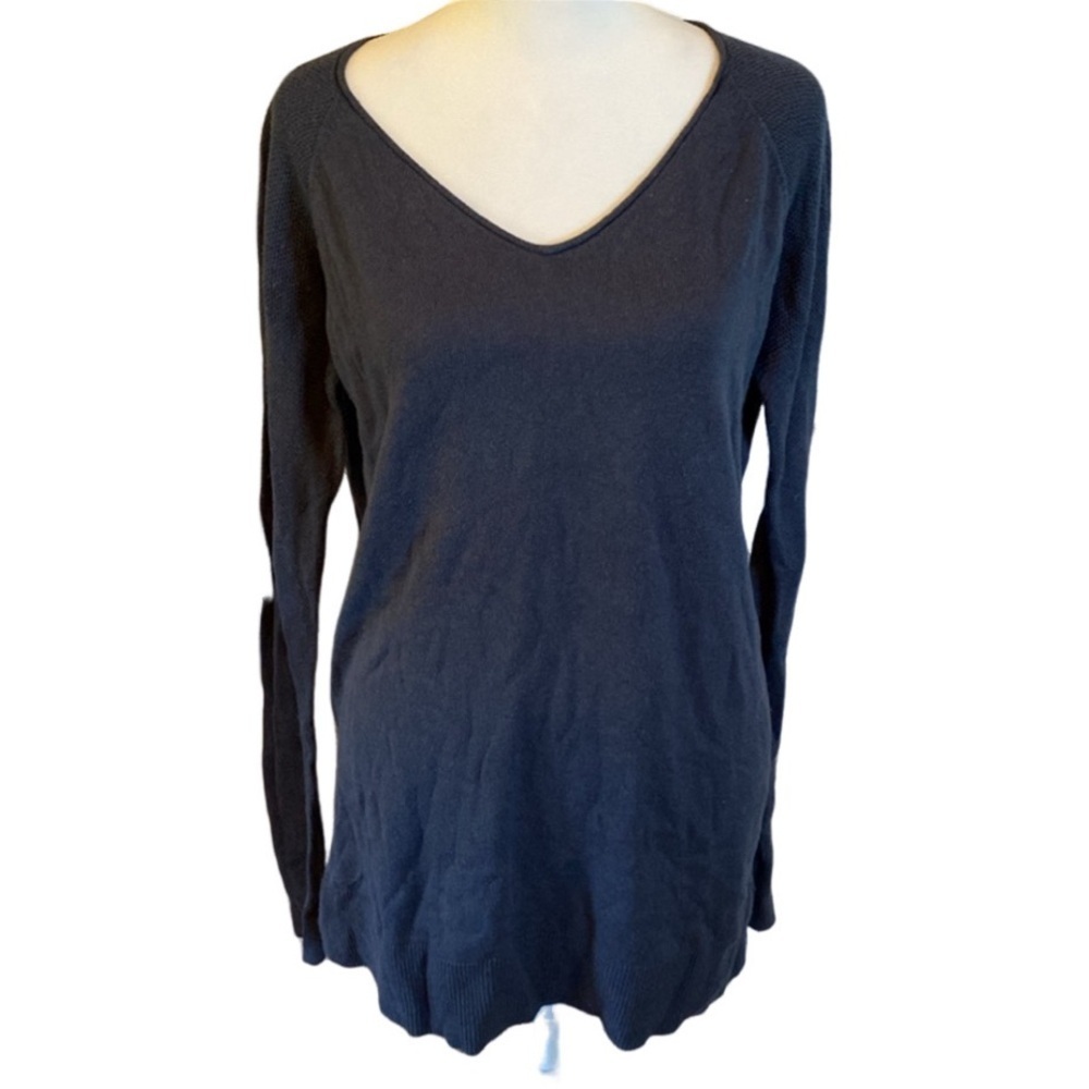 Loft tunic long-sleeve sweater. Size M. Dusty blue/gray. Slate. v-neck. Layering